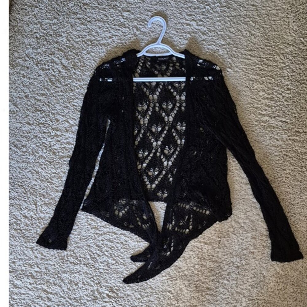Woolnet Black Knitted Cardigan